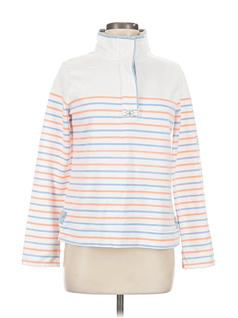 Pre-owned Joules Long Sleeve Top White Turtleneck Tops