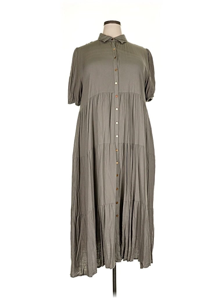 Pre-owned Arna York Casual Dress In Gray