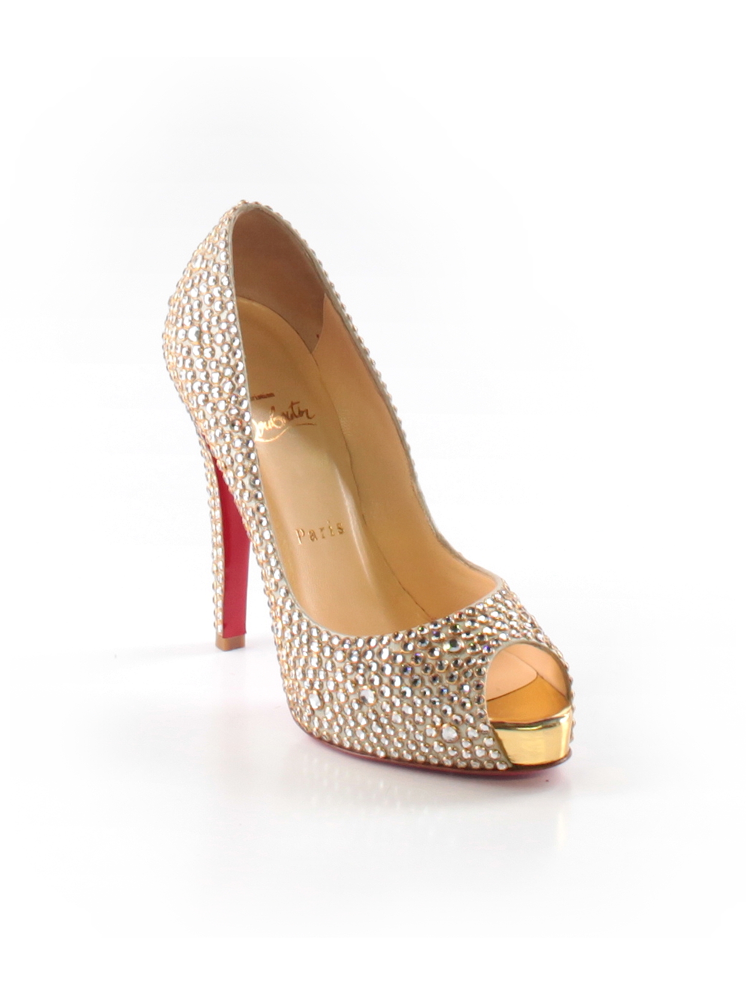 Christian Louboutin Solid Gold Heels Size 37 (EU) - 49% off | thredUP