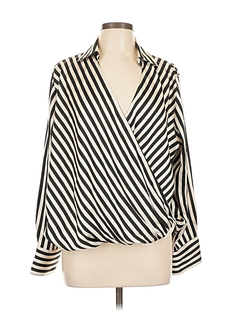 Pre-owned H&m 3/4 Sleeve Blouse In White