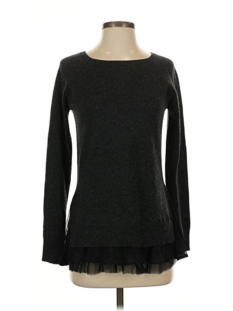 Pre-owned Garnet Hill Cashmere Pullover Sweater In Black
