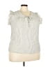 Como Blu Silver Sleeveless Button-Down Shirt Size 3X - photo 1