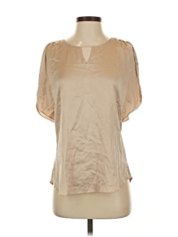 White House Black Market Short Sleeve Silk Top (view 1)