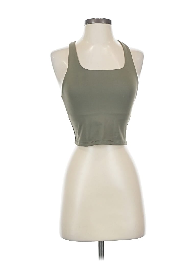 Pre-owned Nobull Tank Top Green Halter Neckline Tops