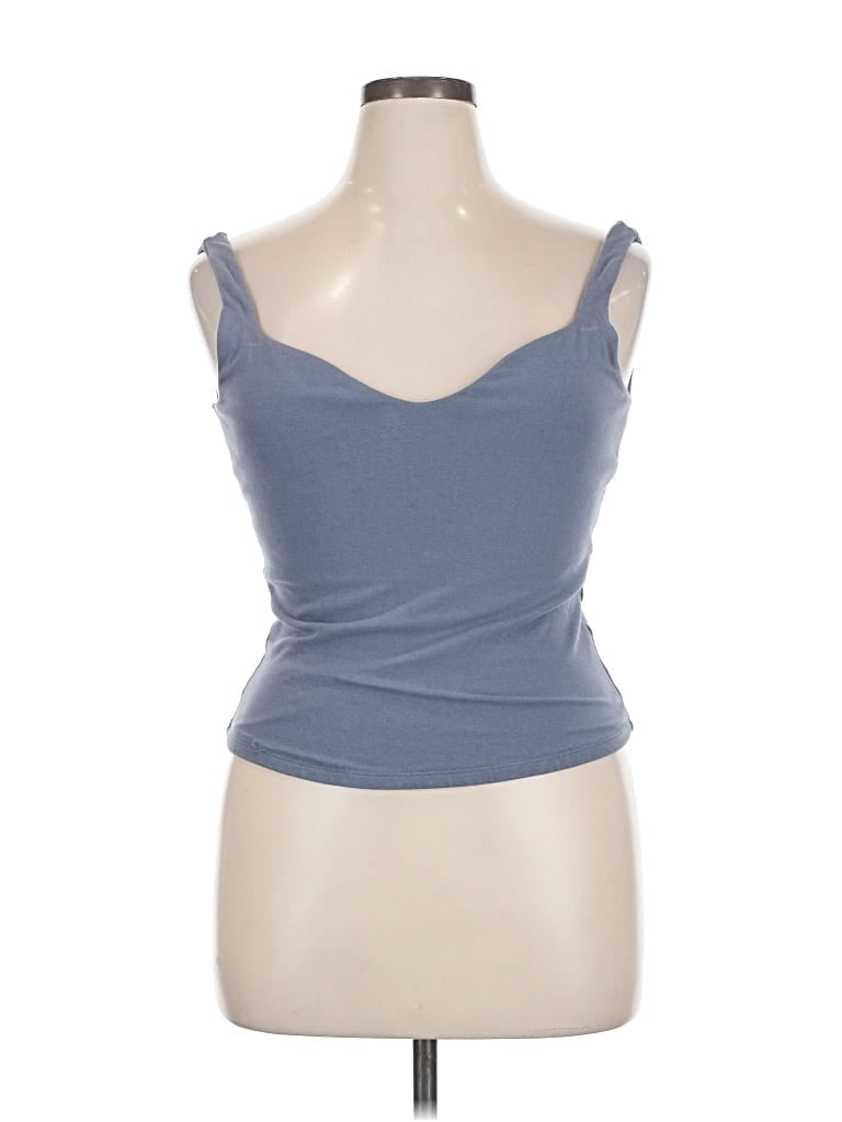 Pre-owned Abercrombie & Fitch Tank Top Blue Sweetheart Neckline Tops