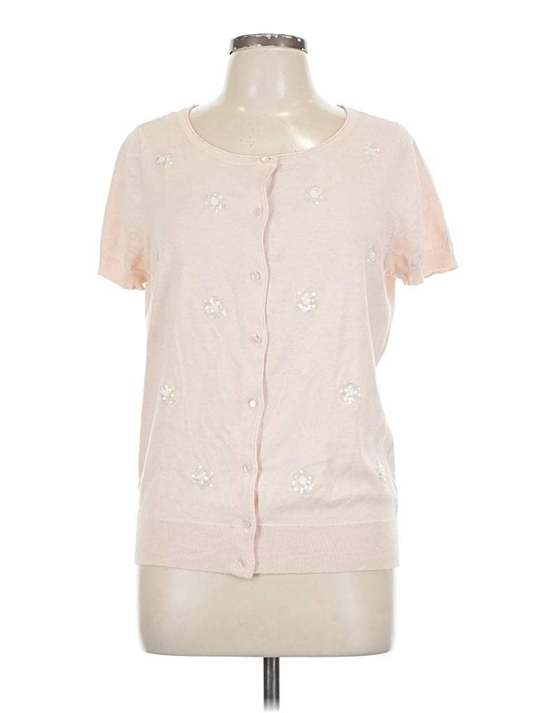 Pre-owned Ann Taylor Loft Outlet Cardigan Sweater In Pink