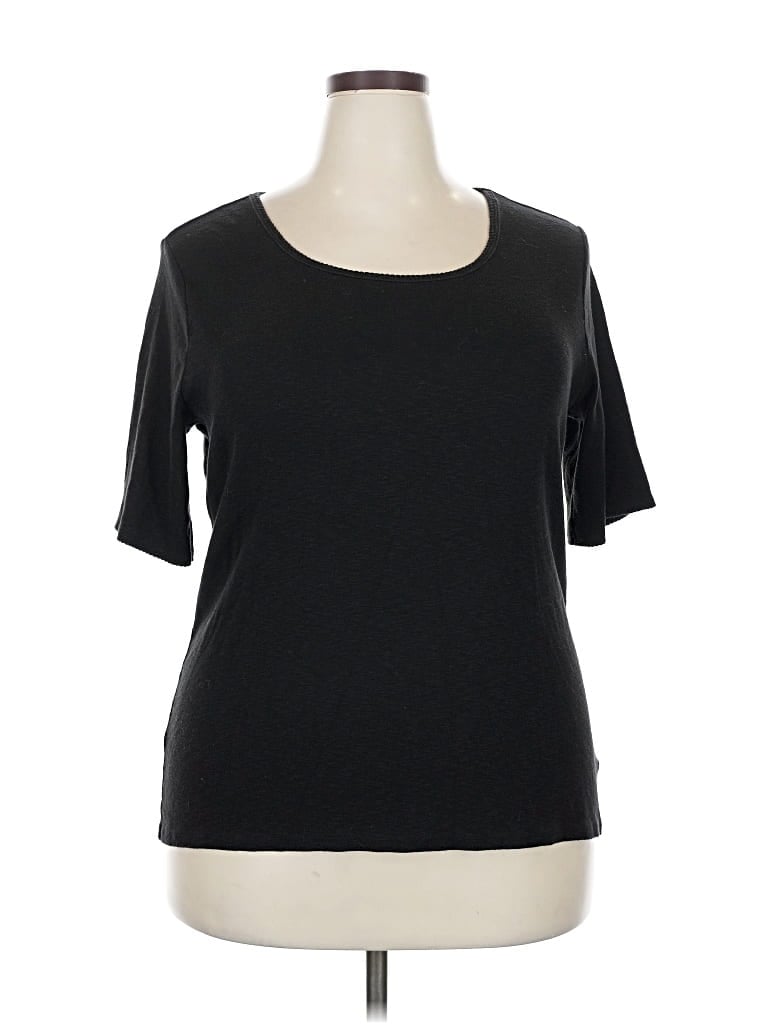 Pre-owned Time And Tru Short Sleeve T-shirt In Black