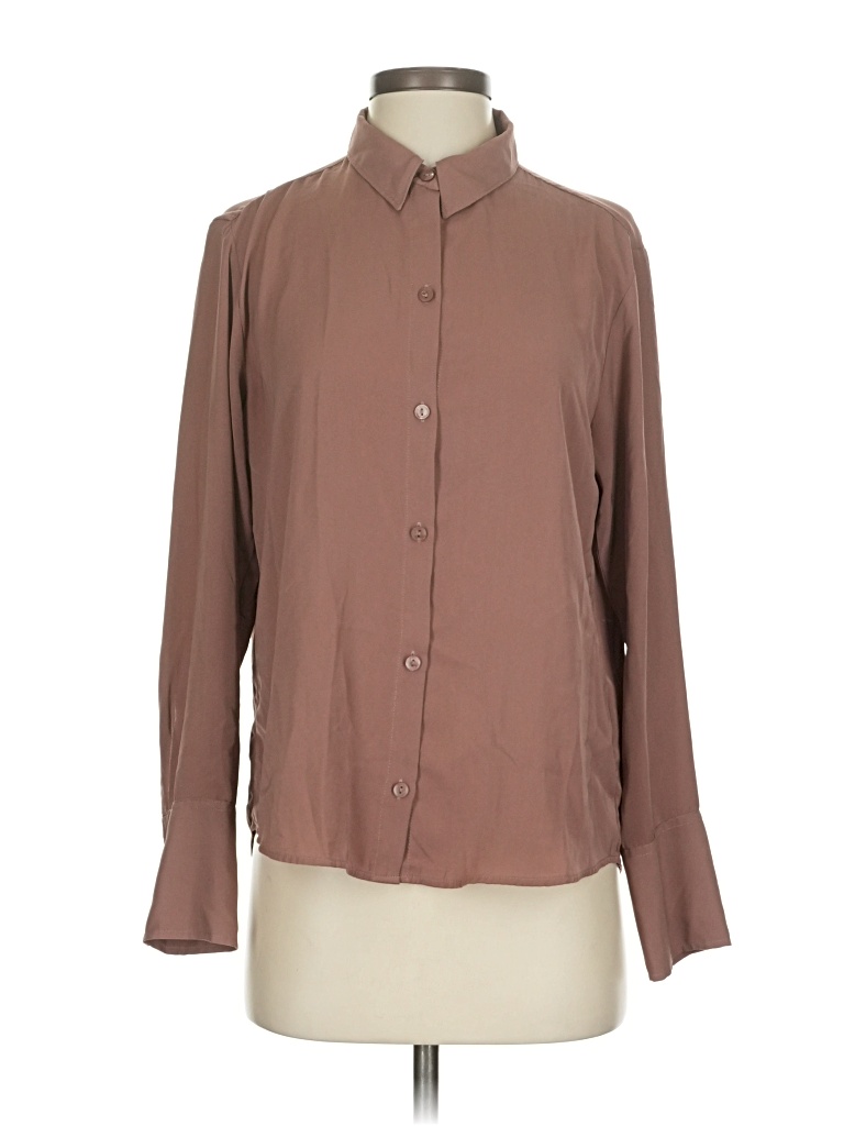 Pre-owned Abercrombie & Fitch Long Sleeve Blouse In Brown