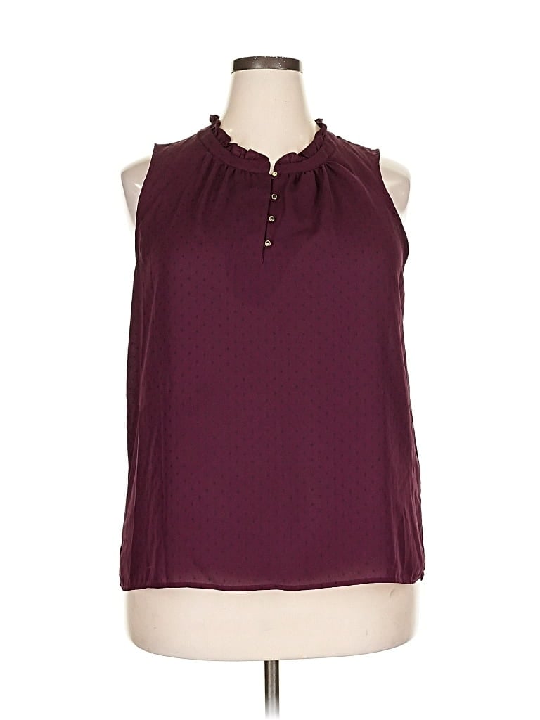 Pre-owned 41hawthorn Tank Top Burgundy Halter Neckline Tops