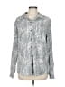 Time and Tru 100% Polyester Paisley Silver Long Sleeve Blouse Size L - photo 1