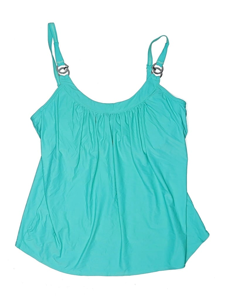 Pre-owned Coco Reef Swimsuit Top Teal Swimwear In Blue