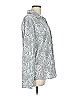 Time and Tru 100% Polyester Paisley Silver Long Sleeve Blouse Size L - photo 4