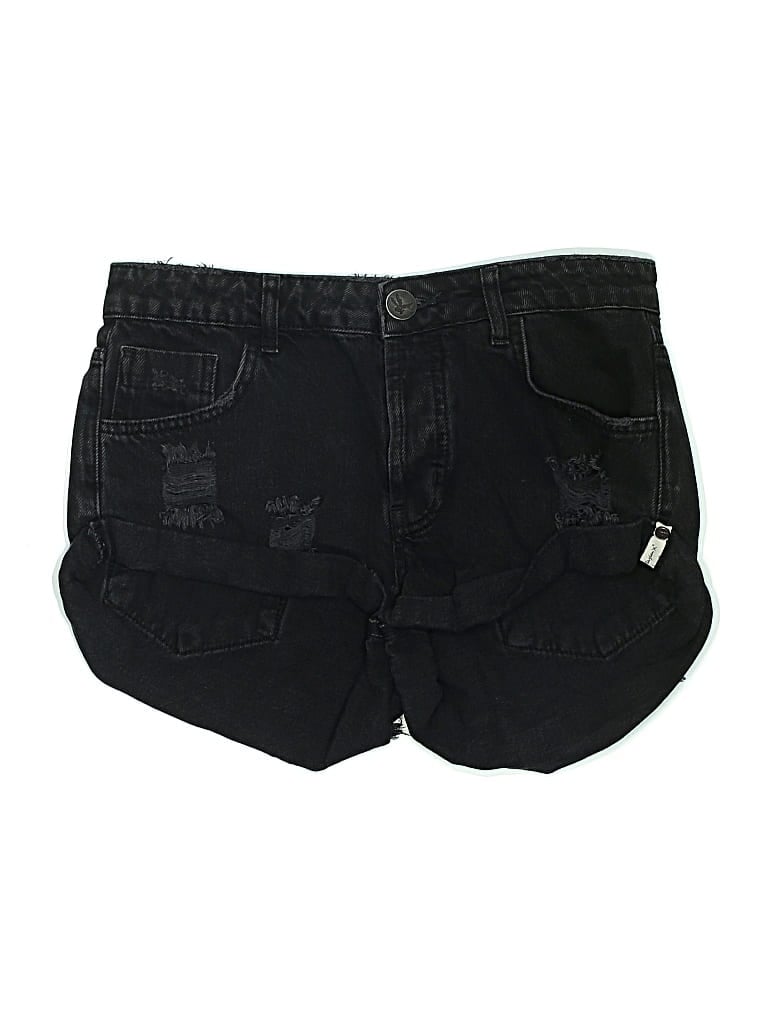 Pre-owned Oneteaspoon Denim Shorts In Black
