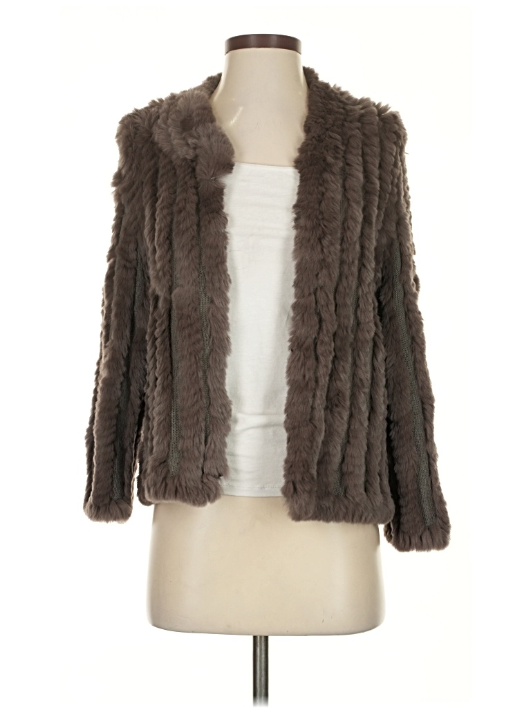 Pre-owned Heartloom Faux Fur Jacket In Brown