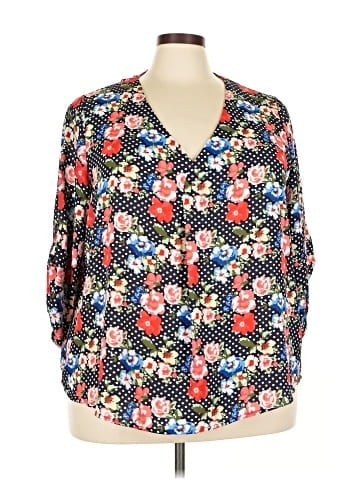 Q&A 3/4 Sleeve Blouse (view 1)