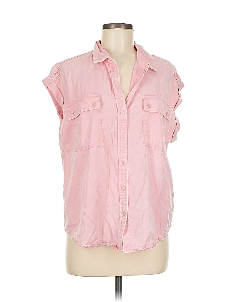 Pre-owned Buffalo By David Bitton Sleeveless Button Down Shirt In Pink