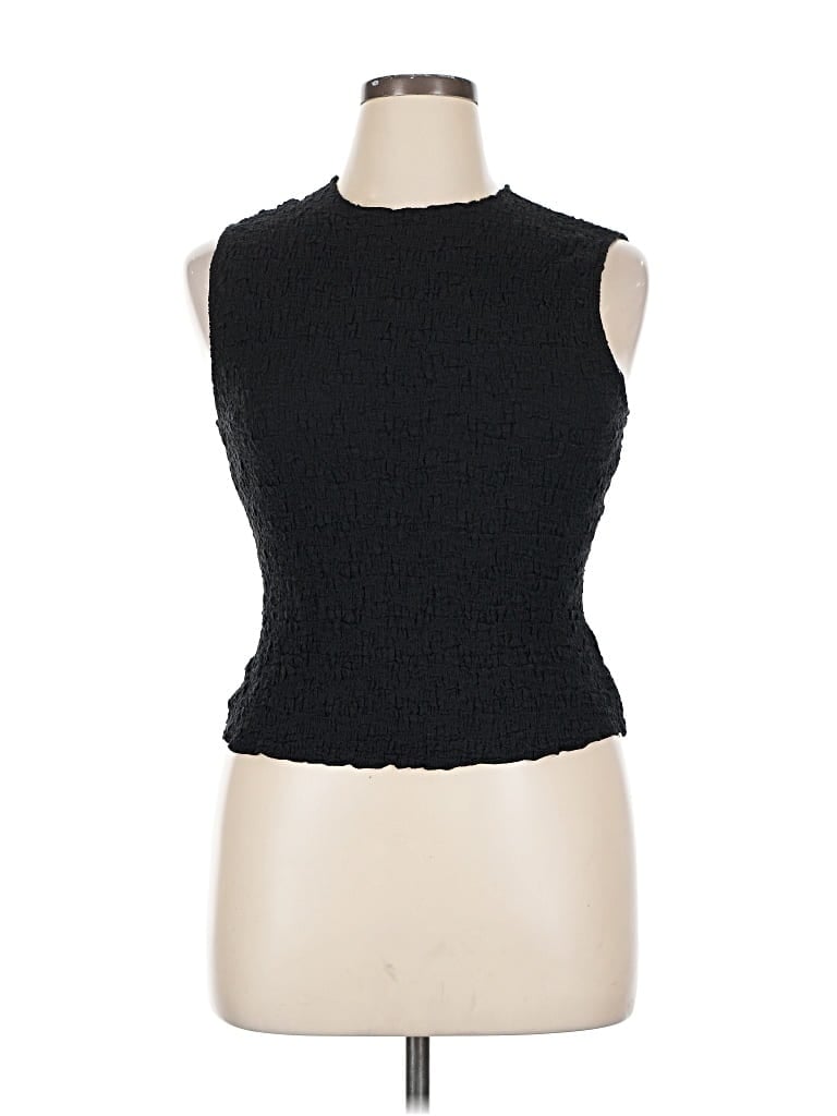 Pre-owned Bar Iii Sleeveless Top Black Halter Neckline Tops