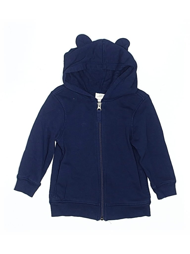 Pre-owned Hanna Andersson Kids' Zip Up Hoodie In Blue