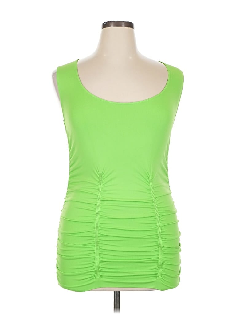 Pre-owned Last Tango Sleeveless Top Green Scoop Neck Tops