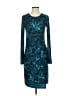 H By Halston Print Teal Cocktail Dress Size XS - photo 1