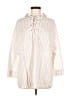 Easel 100% Rayon Stripes Ivory 3/4 Sleeve Blouse Size M - photo 1