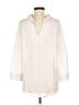 Easel 100% Rayon Stripes Ivory 3/4 Sleeve Blouse Size M - photo 2