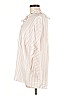 Easel 100% Rayon Stripes Ivory 3/4 Sleeve Blouse Size M - photo 5
