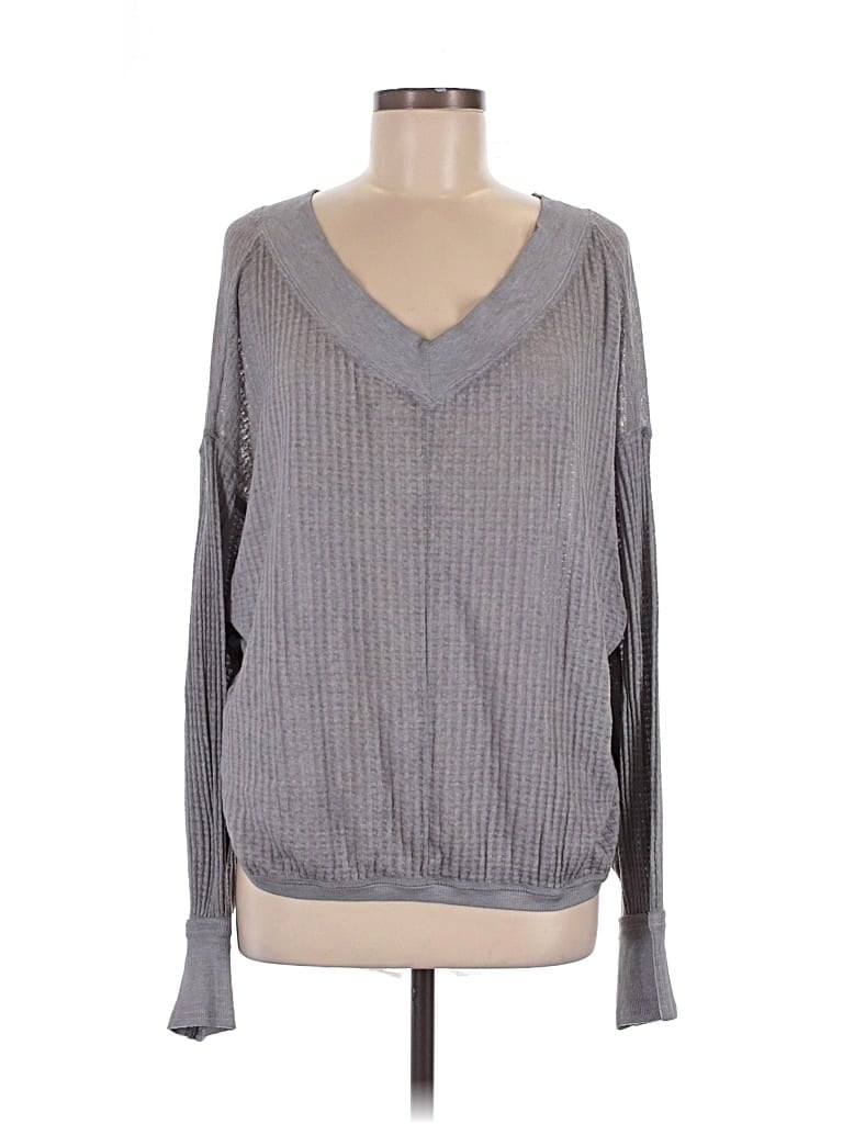 Pre-owned We The Free Long Sleeve T-shirt In Gray