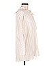 Easel 100% Rayon Stripes Ivory 3/4 Sleeve Blouse Size M - photo 4