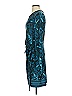 H By Halston Print Teal Cocktail Dress Size XS - photo 5