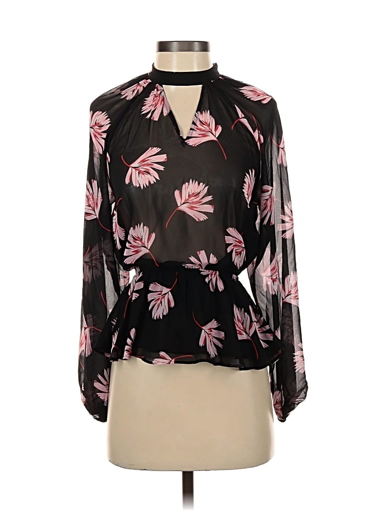 EXPRESS Pre-owned Long Sleeve Blouse In Black