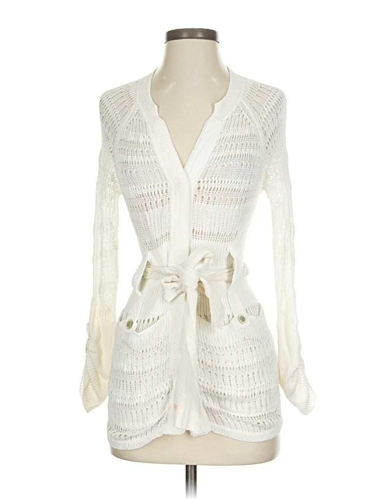 Pre-owned Armani Exchange Cardigan Sweater In White
