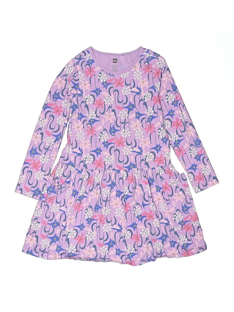 Pre-owned Tea Kids' Dress In Purple