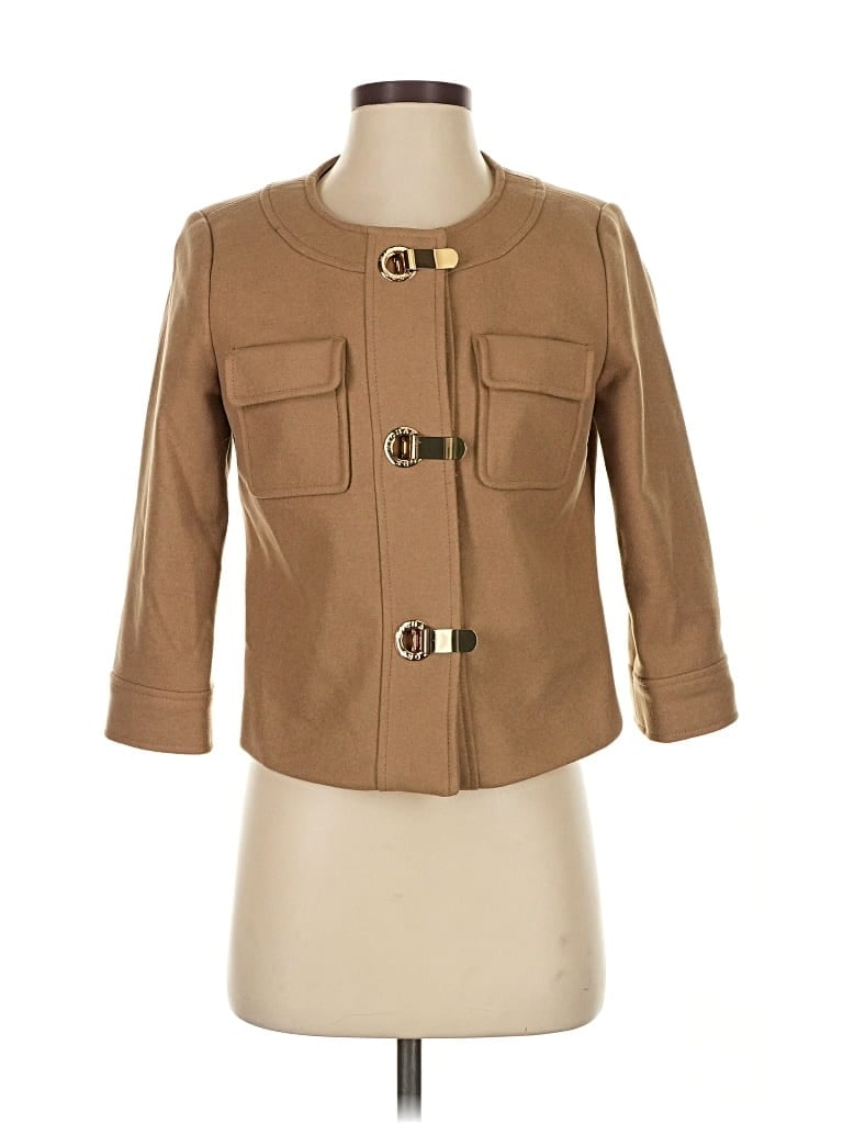 Pre-owned Michael Michael Kors Wool Coat In Brown