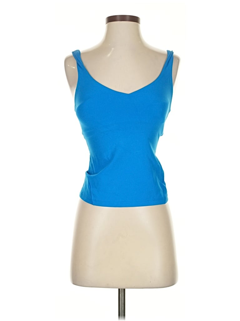 Pre-owned Lululemon Athletica Tank Top Blue Strapless Neckline Tops