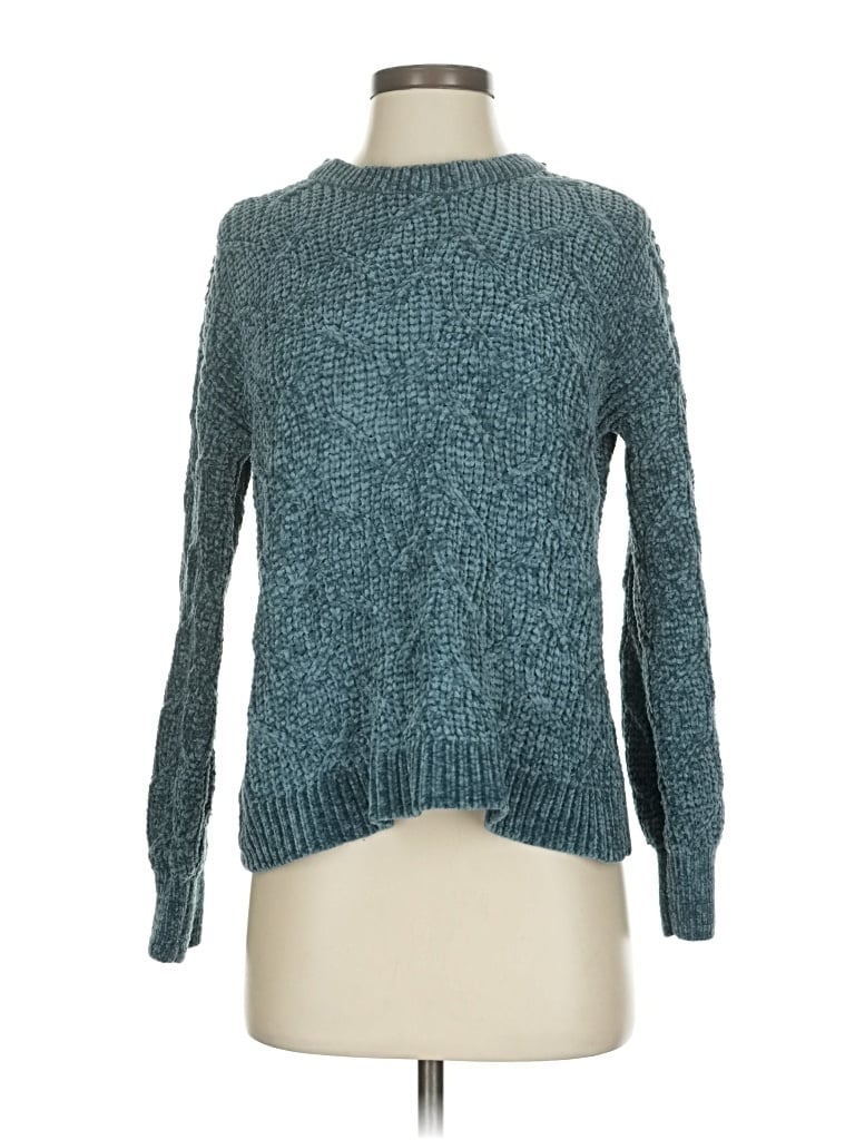 Pre-owned Pink Rose Pullover Sweater In Blue