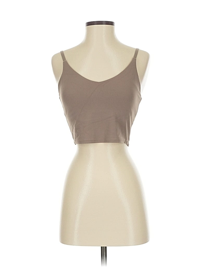 Pre-owned Athleta Tank Top Brown Strapless Neckline Tops