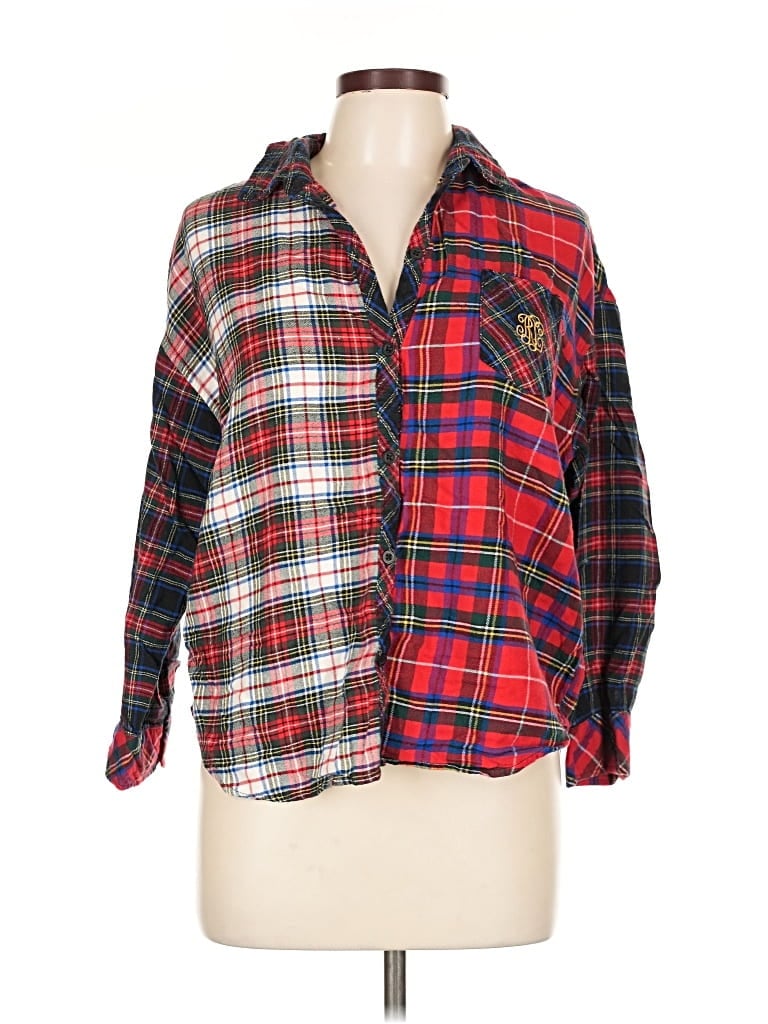 Pre-owned Polo Ralph Lauren Long Sleeve Button Down Shirt In Red