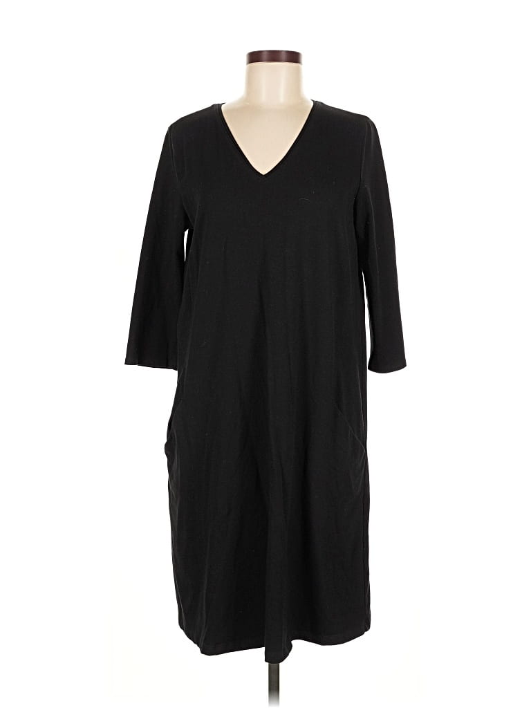 Pre-owned Eileen Fisher Casual Dress In Black