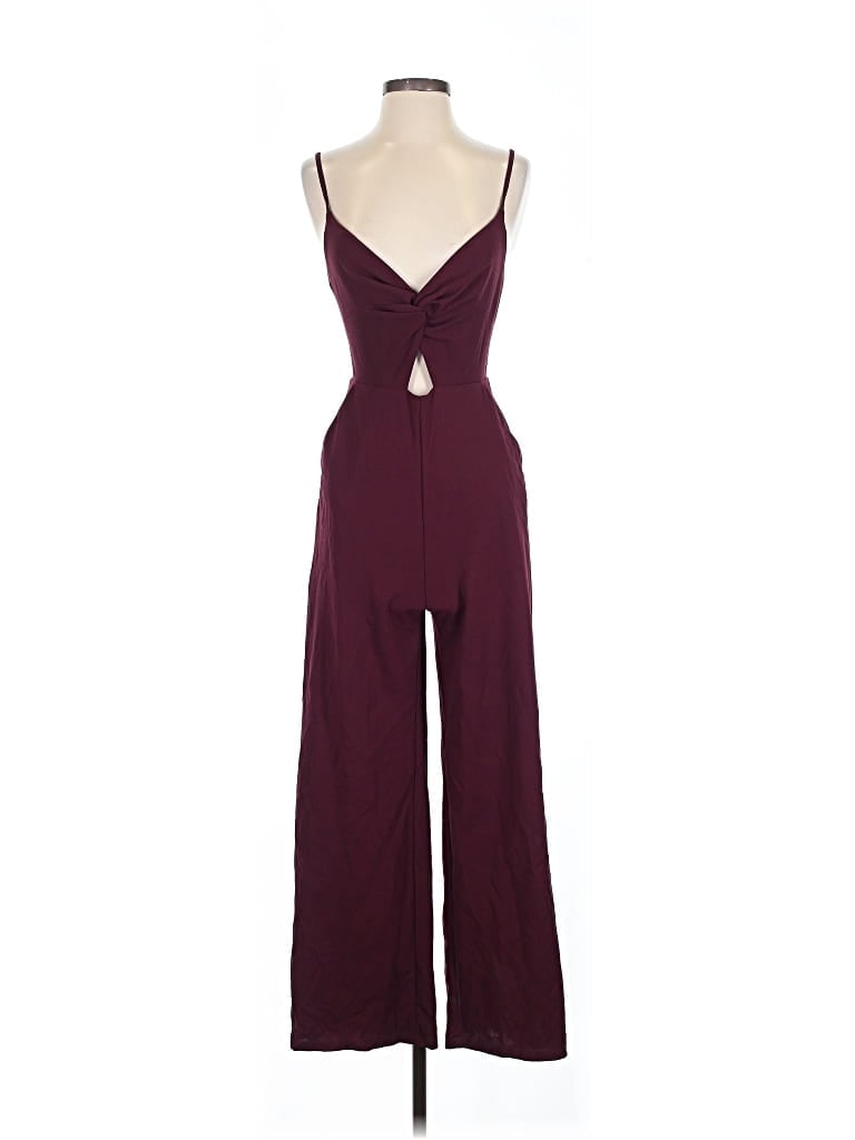 Pre-owned Lush Jumpsuit In Burgundy