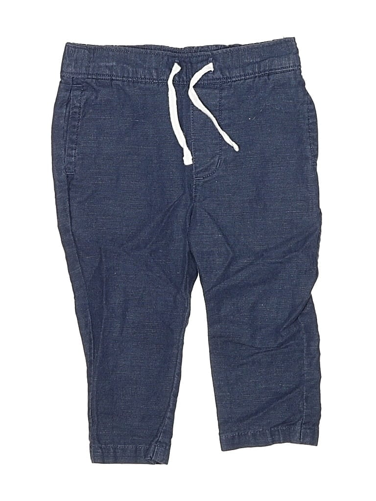 Pre-owned Janie And Jack Kids' Linen Pants In Blue
