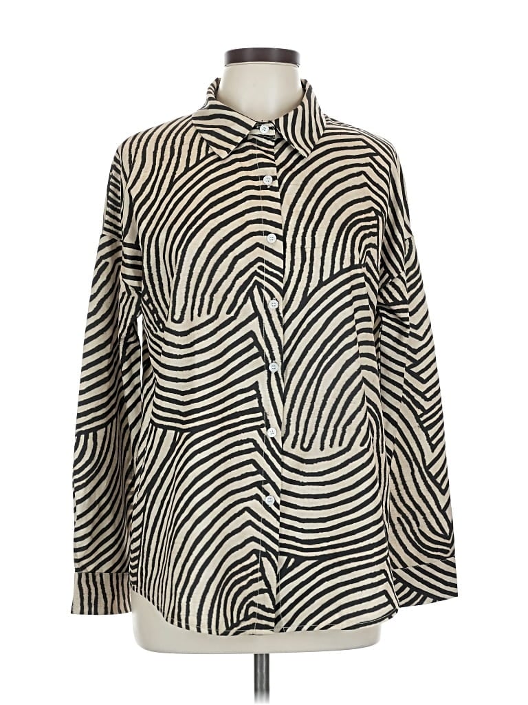 Pre-owned Unbranded Long Sleeve Blouse In White