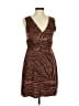 Assorted Brands Animal Print Brown Cocktail Dress Size M - photo 1