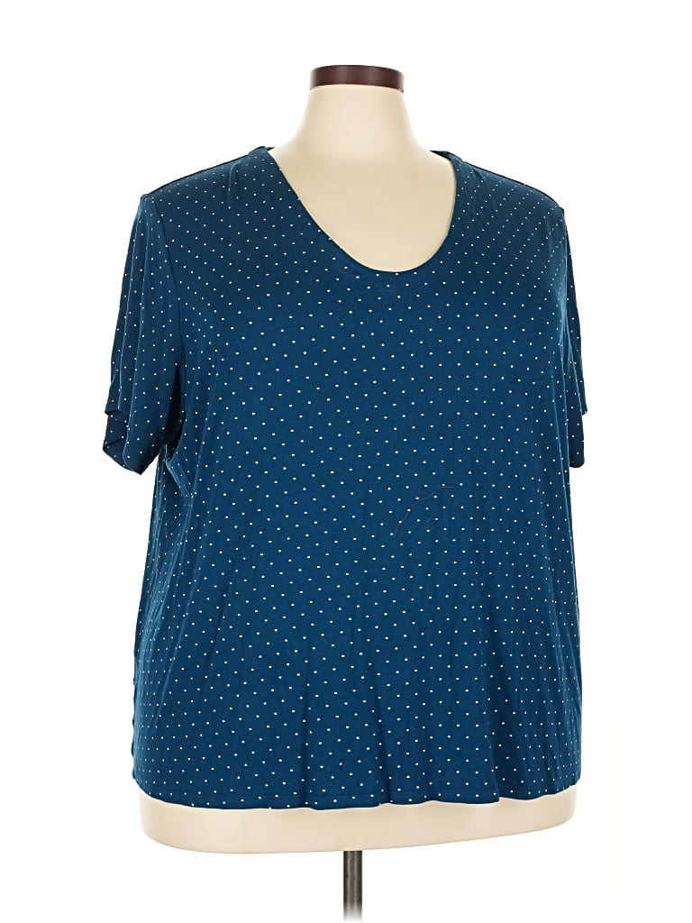 Pre-owned Jjill Short Sleeve T-shirt In Blue