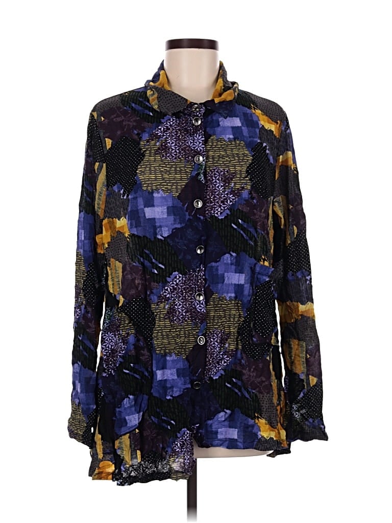 Pre-owned Chalet Et Ceci Long Sleeve Blouse In Purple