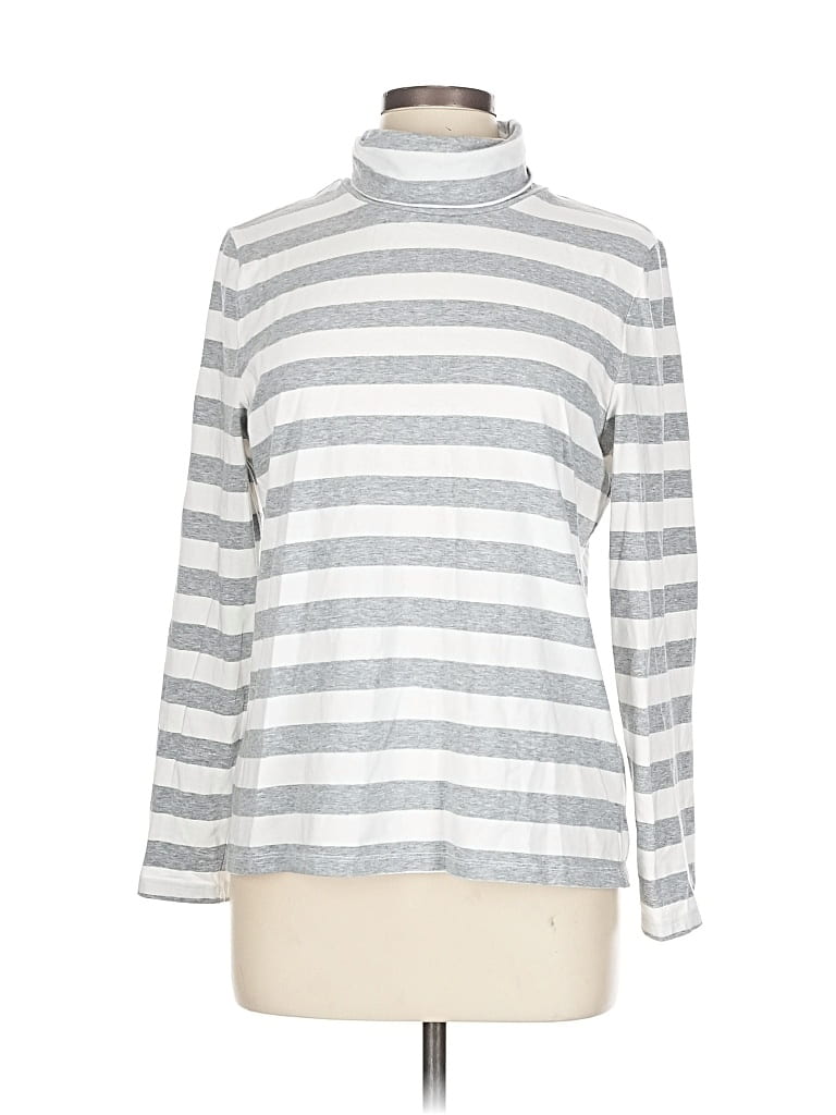 TALBOTS OUTLET Pre-owned Long Sleeve Turtleneck In Silver