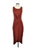 Shein Solid Brown Casual Dress Size S - photo 1
