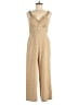 Topshop 100% Polyester Polka Dots Tan Jumpsuit Size 6 - photo 1