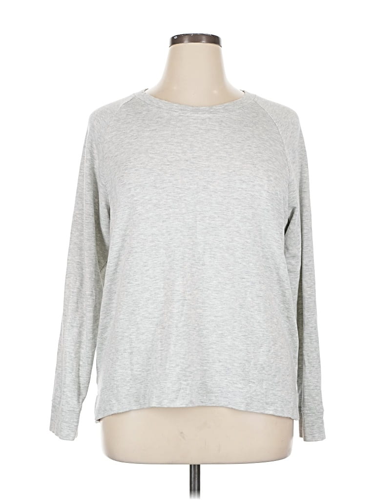 LOU & GREY FOR LOFT Pre-owned Pullover Sweater In Gray