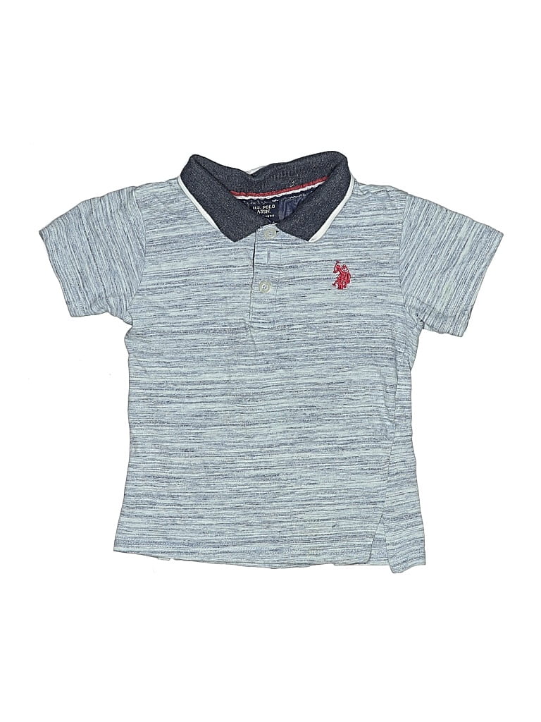 Pre-owned U.s. Polo Assn Kids' Short Sleeve Polo In Blue